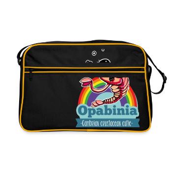 Opabinia - Cutie crustacée cambrienne - Sac Retro - noir/or - Devant