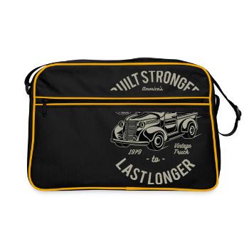 Construit plus fort - Sac Retro - noir/or - Devant