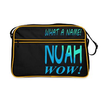 Noé prénom nom de naissance nom de garçon idée cadeau - Sac Retro - noir/or - Devant