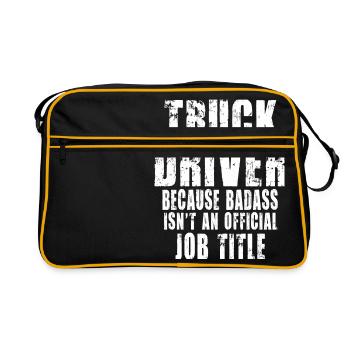 Truck Driver Because - Sac Retro - noir/or - Devant