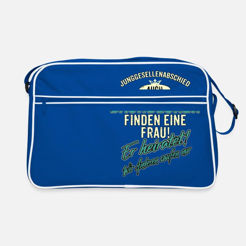 JGA Team - Dachdecker - Version Auch - petrol - Retro Tasche