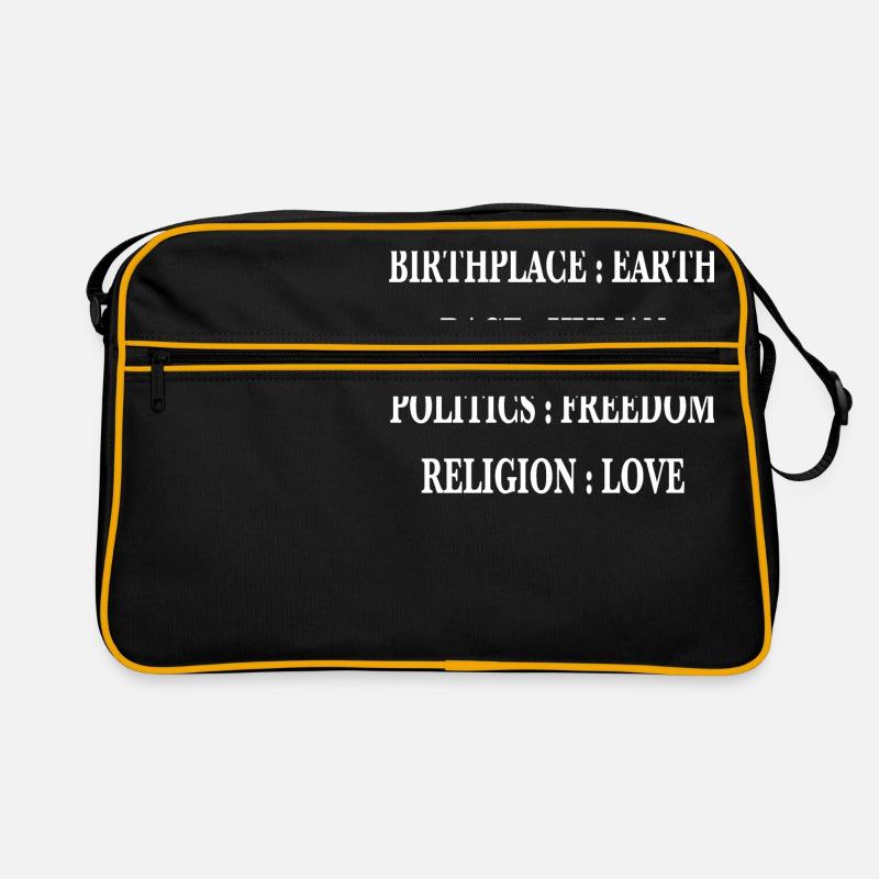 Ich bin Mensch Retro Tasche