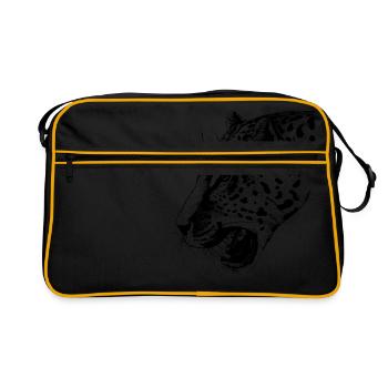 leopard - Retro Bag - black/gold - Front