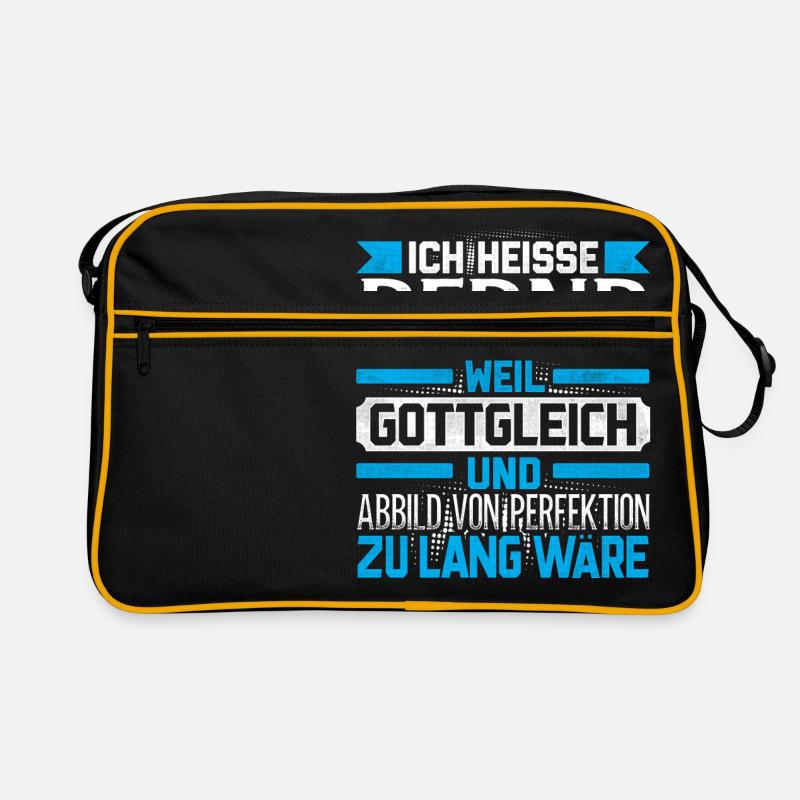 BERND - Gottgleich - Retro Tasche - Schwarz/Gold