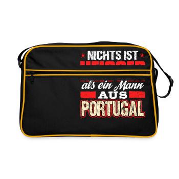 PORTUGAL - heiss - Retro Tasche - Schwarz/Gold - Vorne