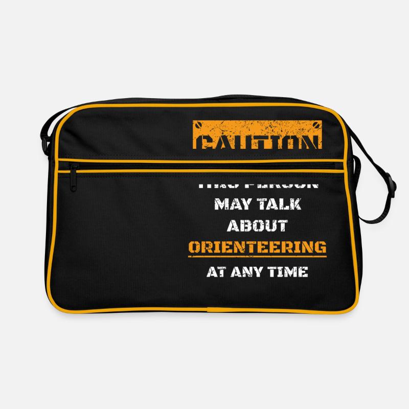 CAUTION WARNING TALK ABOUT HOBBY Orienteering Retro Bag