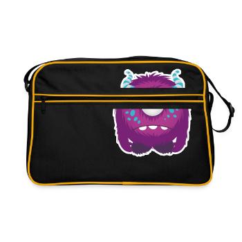 Sweet little Monster triste - Sac Retro - noir/or - Devant
