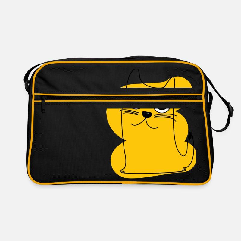 Chat jaune Sac Retro
