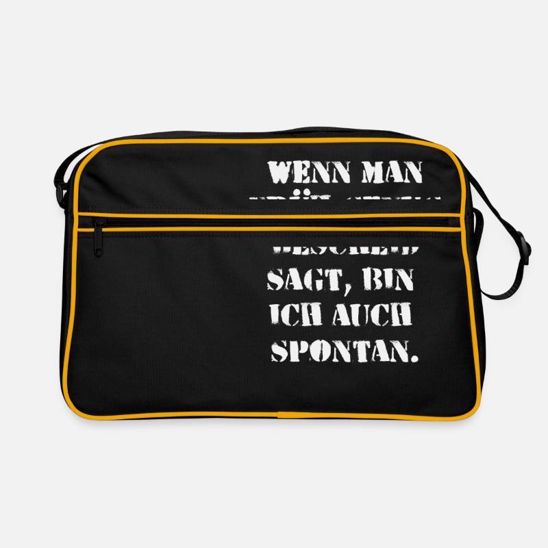 spontanität will gut überlegt sein Retro Tasche
