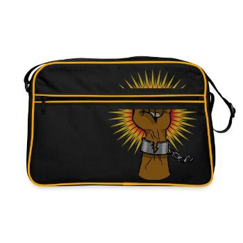 Poing Black Power - Sac Retro - noir/or - Devant