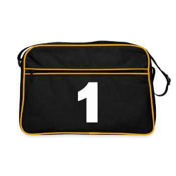 1 - Retro Tasche - Schwarz/Gold - Vorne