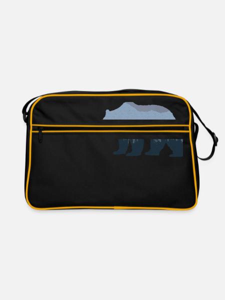 Forest Bear - Retro Bag - black/gold - Front