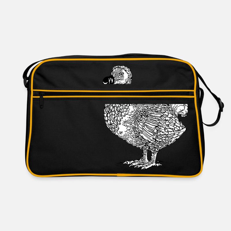 DODO Vogel - Retro Tasche - Schwarz/Gold