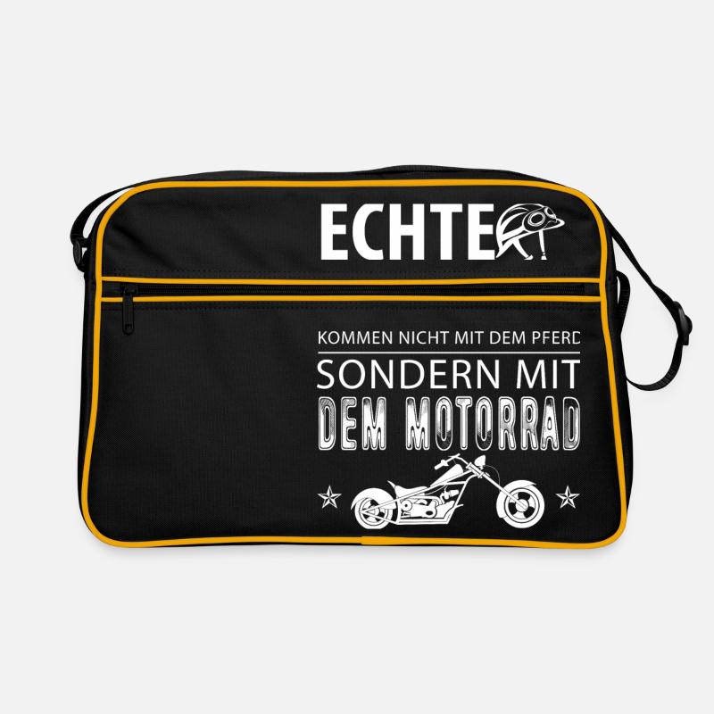 Biker Shirt Männer - Motorrad Prinz Retro Tasche
