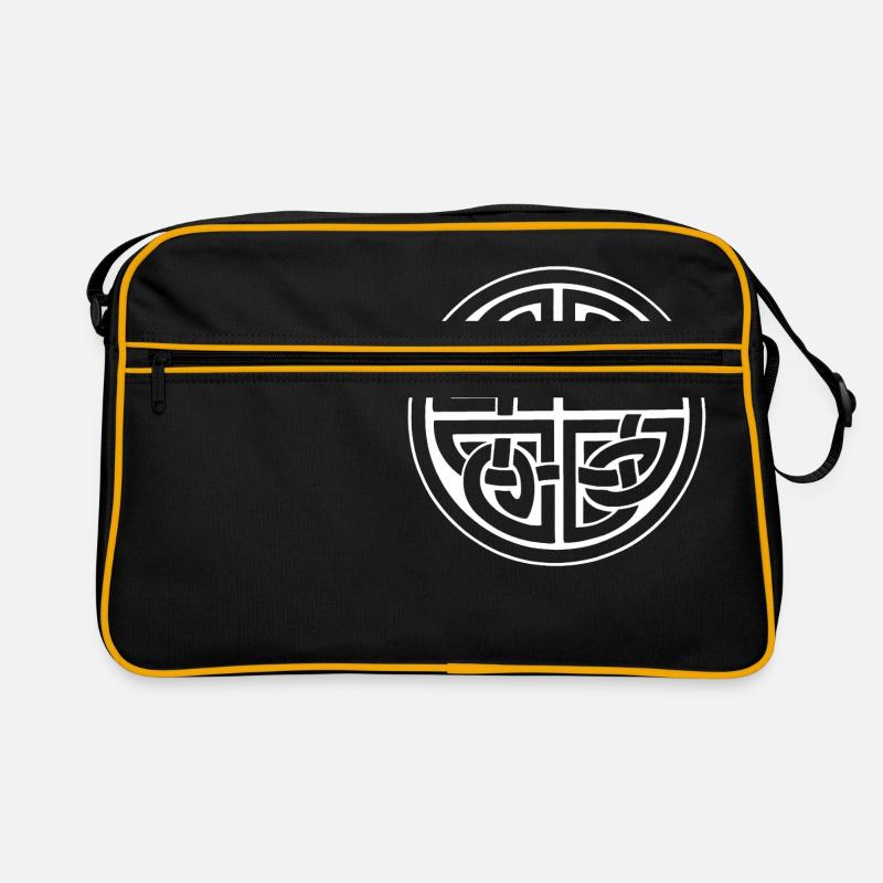 noeud vivace blanc - Sac Retro - noir/or