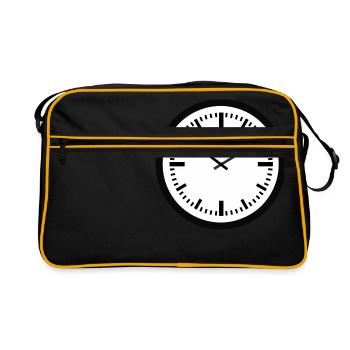 clock time clock time hourglass hourglass76 - Retro Bag - black/gold - Front