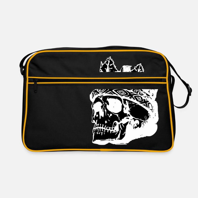 Totenkopf mit Krone Retro Tasche