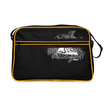 Nottingham left lion shoulder bag - Retro Bag - black/gold - Front