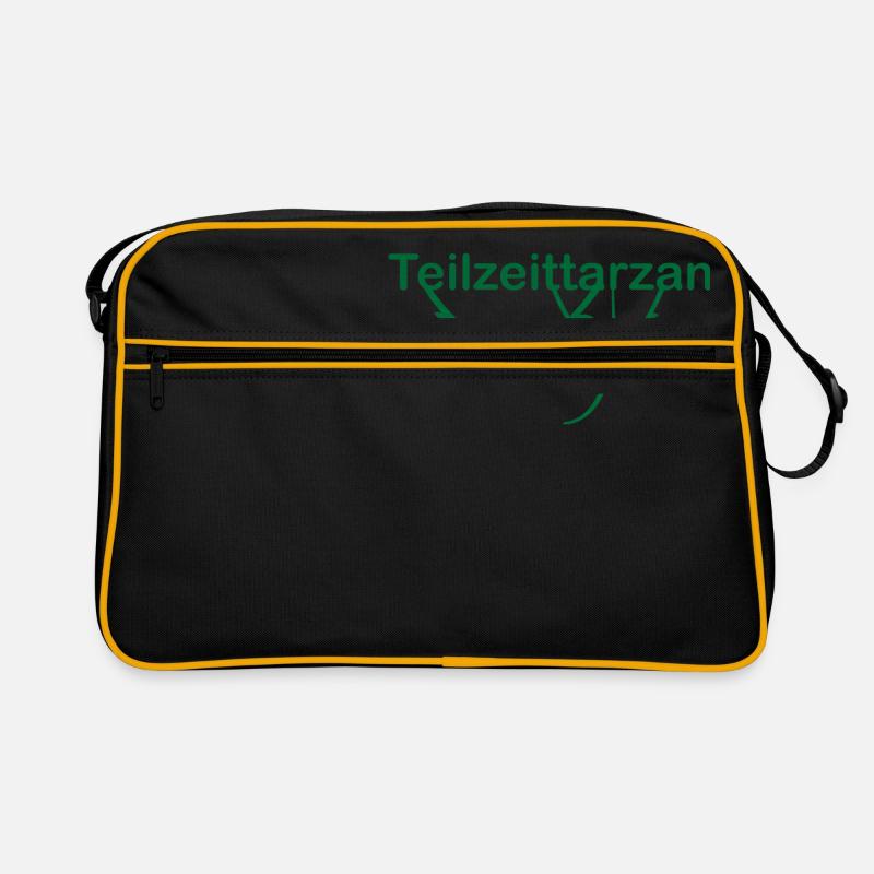 Teilzeittarzan mit Liane - Retro Tasche - Schwarz/Gold