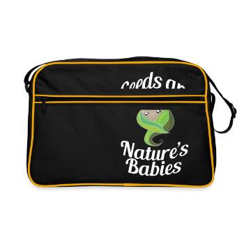 nature save the world save earth protect - Retro Bag - black/gold - Front