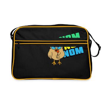 Nerd Owl Tshirt - Sac Retro - noir/or - Devant