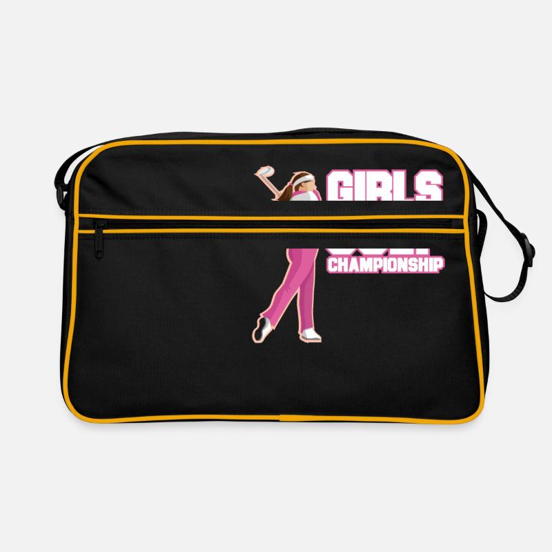 Conception de T-shirt de championnat de golf pour filles - Sac Retro - noir/or