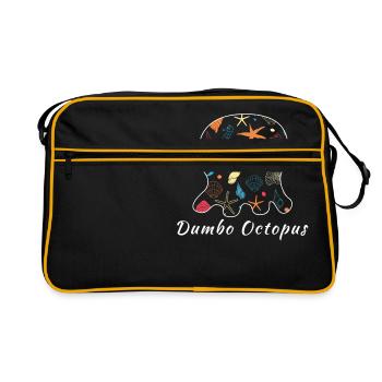 Das kleine aber entzückende Dumbo Octopus T-Shirt - Retro Tasche - Schwarz/Gold - Vorne