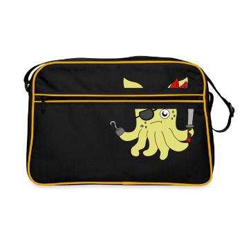 Das kleine aber entzückende Dumbo Octopus T-Shirt - Retro Tasche - Schwarz/Gold - Vorne