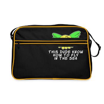 Das kleine aber entzückende Dumbo Octopus T-Shirt - Retro Tasche - Schwarz/Gold - Vorne