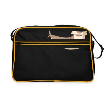 Hammerhai Drôle - Sac Retro - noir/or - Devant