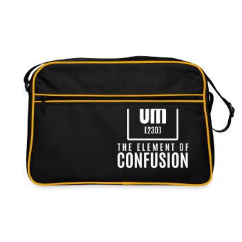 um element Cool & Confusing T-Shirt Design Die - Retro Tasche - Schwarz/Gold - Vorne