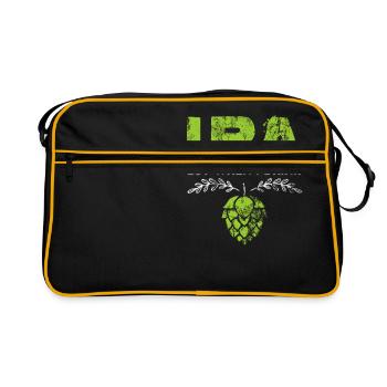 IPA-Los, wenn ich lustiges Bier-Wortspiel trinke, beunruhigt - Retro Tasche - Schwarz/Gold - Vorne