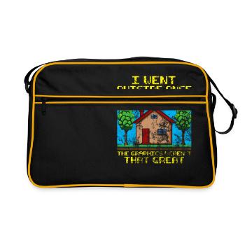 Je suis allé dehors, les graphismes n'étaient pas vraiment en détresse - Sac Retro - noir/or - Devant