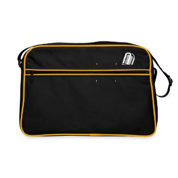 Awesome Podcast Heartbeat Podcaster Heart Beat - Retro Bag - black/gold - Front