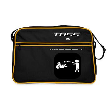 Funny And Awesome Toss Tshirt Design TOSS A MIDGET - Retro Bag - black/gold - Front