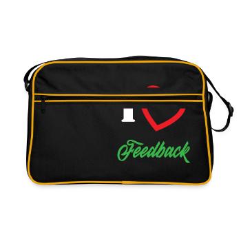 Commentaires drôles de conceptions de Tshirt I love - Sac Retro - noir/or - Devant