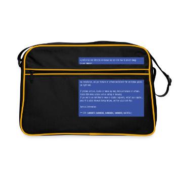 This is a perfect gift for computer users who - Retro Bag - black/gold - Front