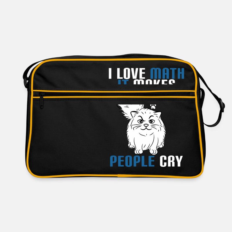 Creative tee design with text "I Love Math It Retro Bag