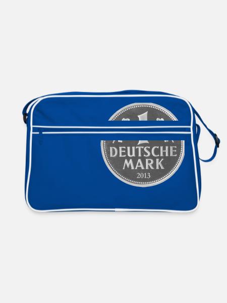 Allemand Mark pièce 2013 - Sac Retro - bleu/blanc - Devant
