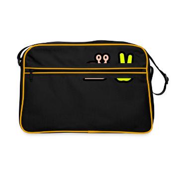 snail greeting - Retro Bag - black/gold - Front