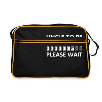 Homme Oncle Pour Être Design Drôle Cadeau de Grossesse pour - Sac Retro - noir/or - Devant