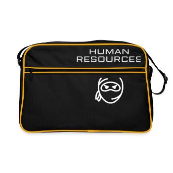 Ressources humaines Ninja Drôle de gestionnaire des ressources humaines Employé - Sac Retro - noir/or - Devant