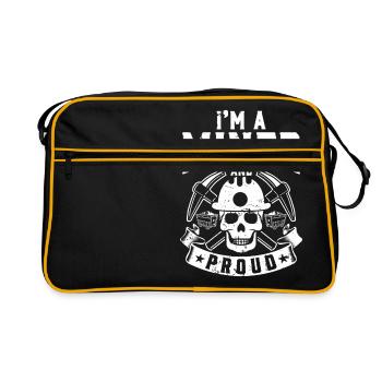 I'm a Miner and Proud Coal Mines Mining Workers - Retro Bag - black/gold - Front