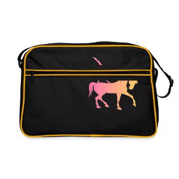 Voltigieren Kinder Jugend Club Ausrustung - Retro Tasche - Schwarz/Gold - Vorne