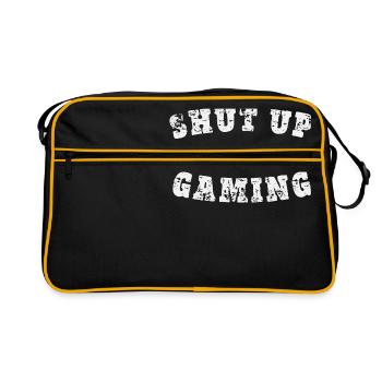 Gaming Gamer - Retro Tasche - Schwarz/Gold - Vorne