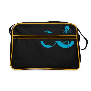 Triathlon Swim Bike Run - Retro Bag - black/gold - Front