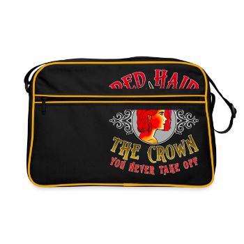 Rotes Haar: Die Krone, die Sie niemals ausziehen - Retro Tasche - Schwarz/Gold - Vorne