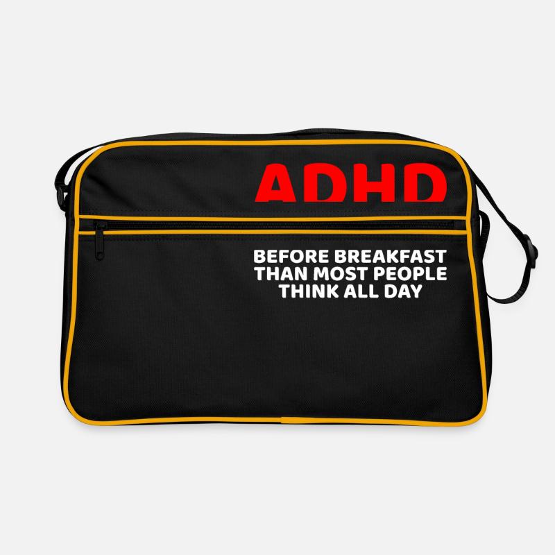 Lustiges ADHS-Bewusstsein Retro Tasche