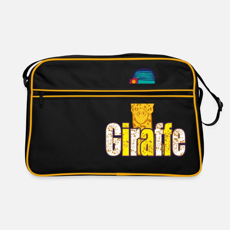 Giraffe - Retro Tasche - Schwarz/Gold