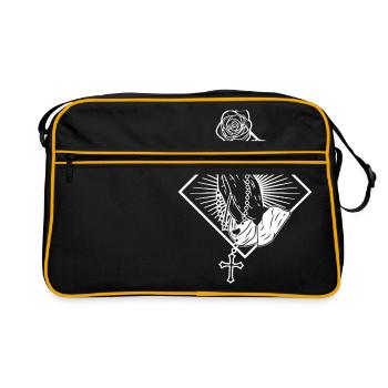 Prier Mains Rose Prier Mains Prier Dieu Amour - Sac Retro - noir/or - Devant